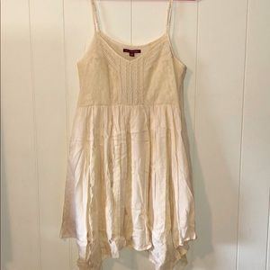 American Eagle cream lace & cotton dress